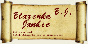 Blaženka Jankić vizit kartica